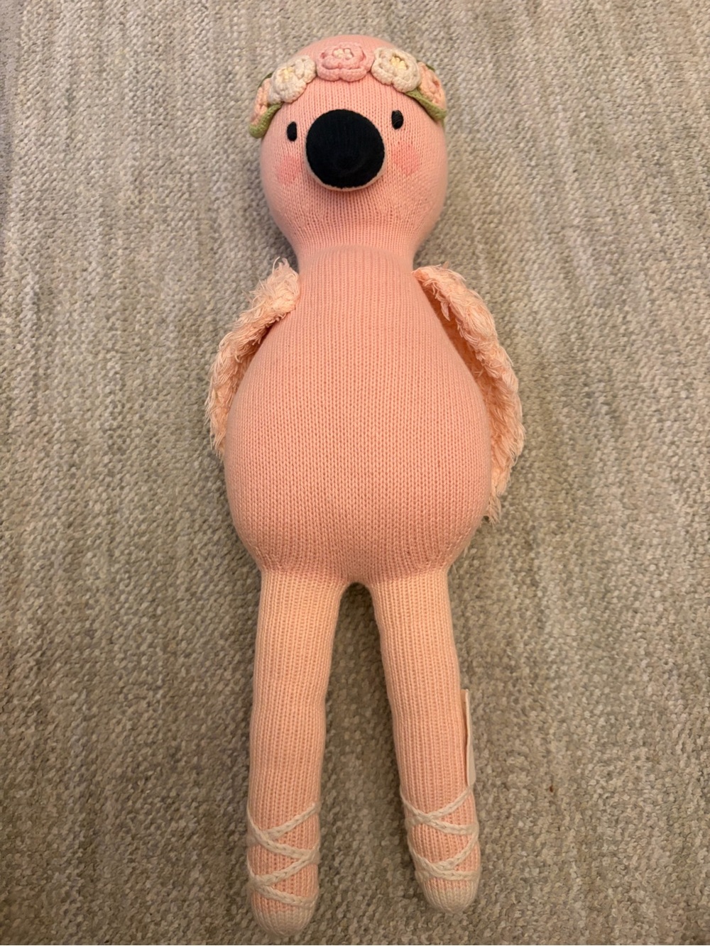 Cuddle + Kind 20” Flamingo Plush Pink Bird Stuffed Toy - Floral Headband